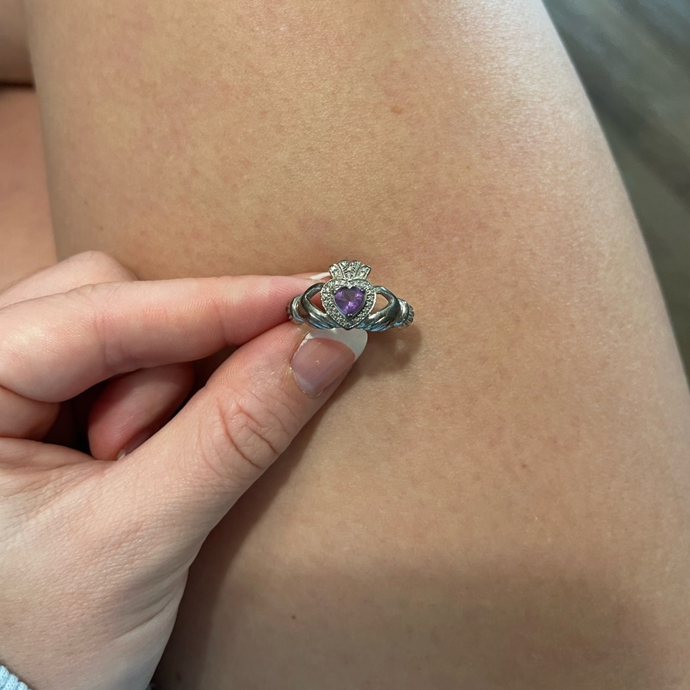 Jared Birthstone Claddagh Ring